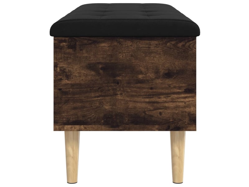 Banc chambre, banc de rangement chêne fumé 102x42x46 cm bois d'ingénierie  - Conforama E