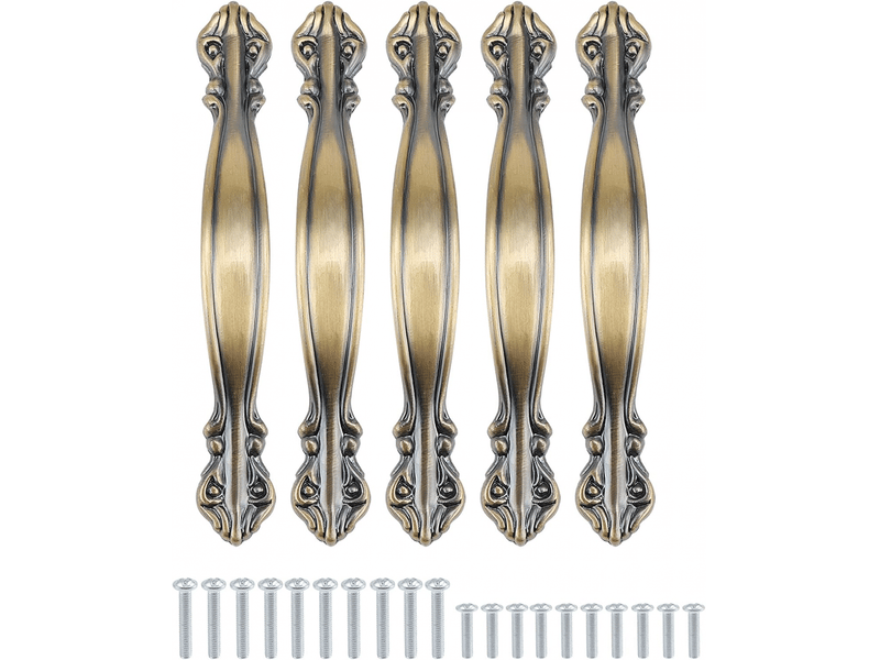  Paquet de 10 poignées d'arche anciennes de 64 mm pour placard - poignées pour portes de meubles de 10,9 cm de long, 64 mm entre les centres des trous  - Conforama A