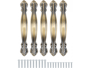 Paquet de 10 poignées d'arche anciennes de 64 mm pour placard - poignées pour portes de meubles de 10,9 cm de long, 64 mm entre les centres des trous