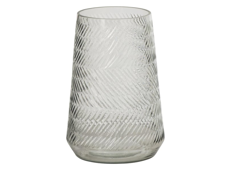  Vase relief en verre ingrid 28cm transparent  - Conforama A