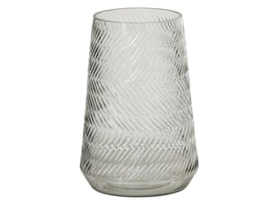 Vase relief en verre ingrid 28cm transparent