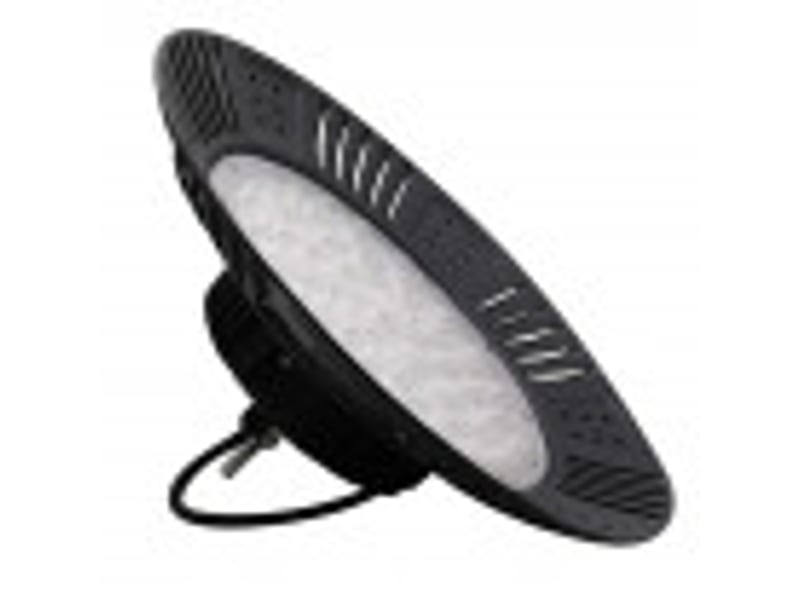 Cloche led industrielle abrila granito 150 w 16500 lm 6500 k noir ip20 11 x 35 x 35 cm 147581509 - Conforama D