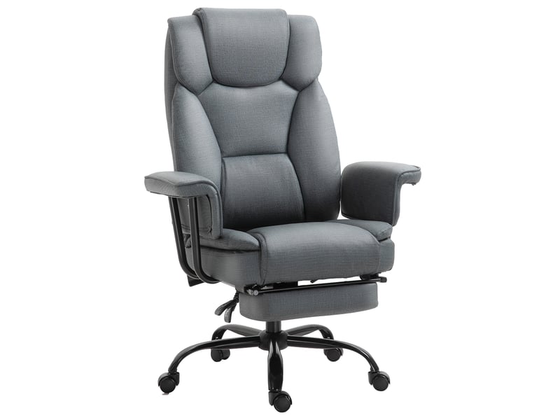  Fauteuil bureau ergonomique 360°, appui-tête, accoudoirs, repose-pieds, similicuir, 68x80x120-126 cm.  - Conforama A