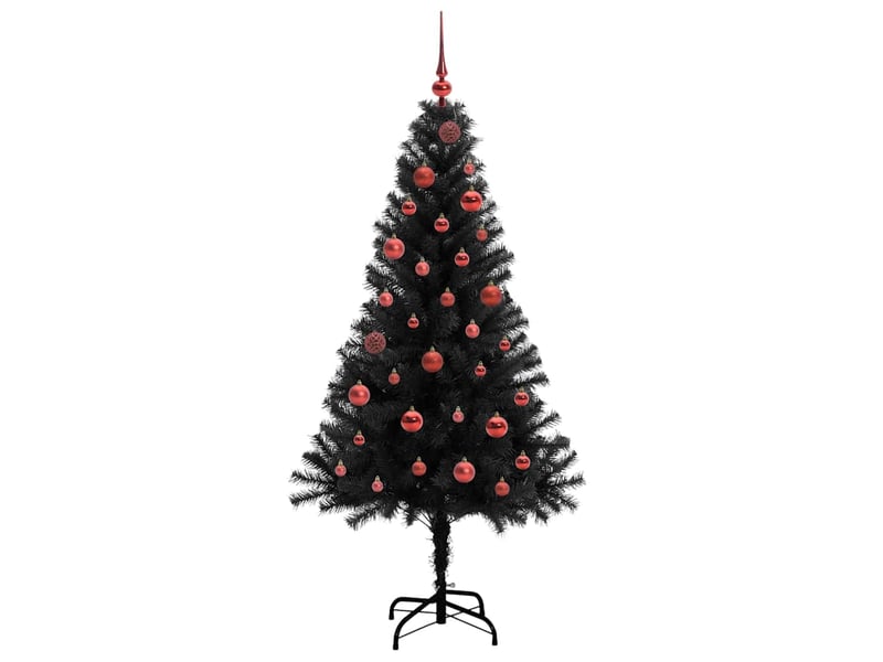  Sapin de noël, arbre de noël noir 150 cm pvc shl9015  - Conforama D