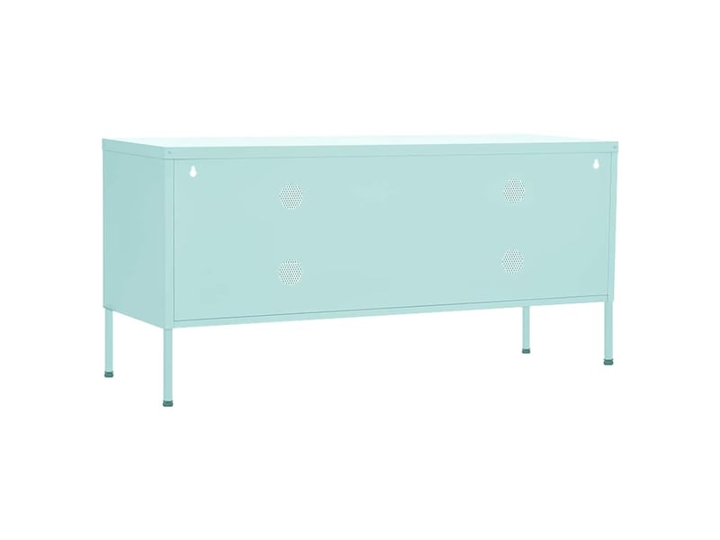  Meuble tv - banc tv - meuble de rangement vert menthe 105x35x50 cm acier  - Conforama E