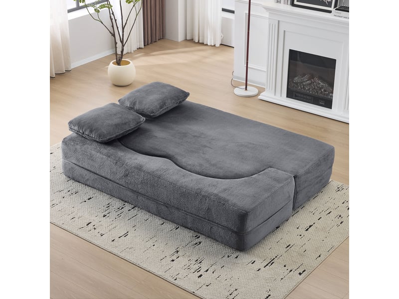  Canapé de salon, canapé moderne, gris, design moderne, pour salon, adapté à l'espace de vie, chambre  - Conforama E