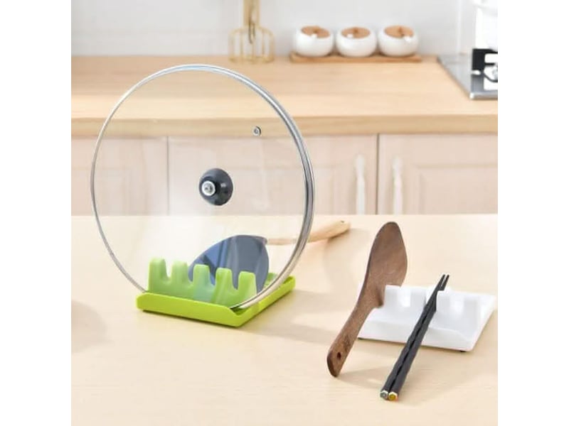  2 pièces porte-ustensiles - porte-cuillère - avec égouttoir - repose-cuillère pour comptoir - repose-cuillère - porte-couvercle de casserole - multicolour  - Conforama B