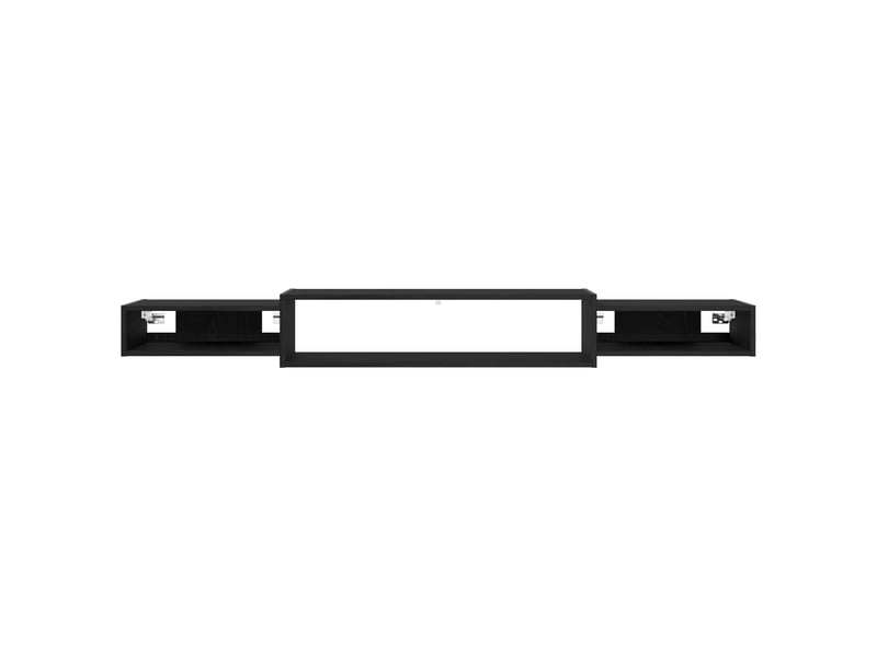 Meuble tv - banc tv - meuble de rangement mural montage mural chêne noir 180 x 28 x 21 cm  - Conforama E