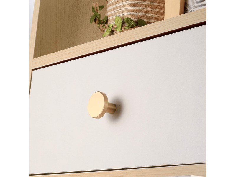  Jeu de 6 boutons pour tiroirs de 25 mm de diamètre, boutons dorés pour meubles, boutons ronds pour armoires pour décoration  - Conforama C