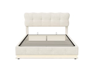 Lit coffre 160x200 cm <strong>BRILVERDE </strong>  <strong></strong> coloris beige