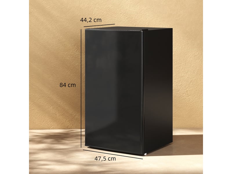 Réfrigérateur congélateur petit réfrigérateur 91 l étagères modulables design sous-comptoir noir 47,5 x 44,2 x 84 cm - Conforama C