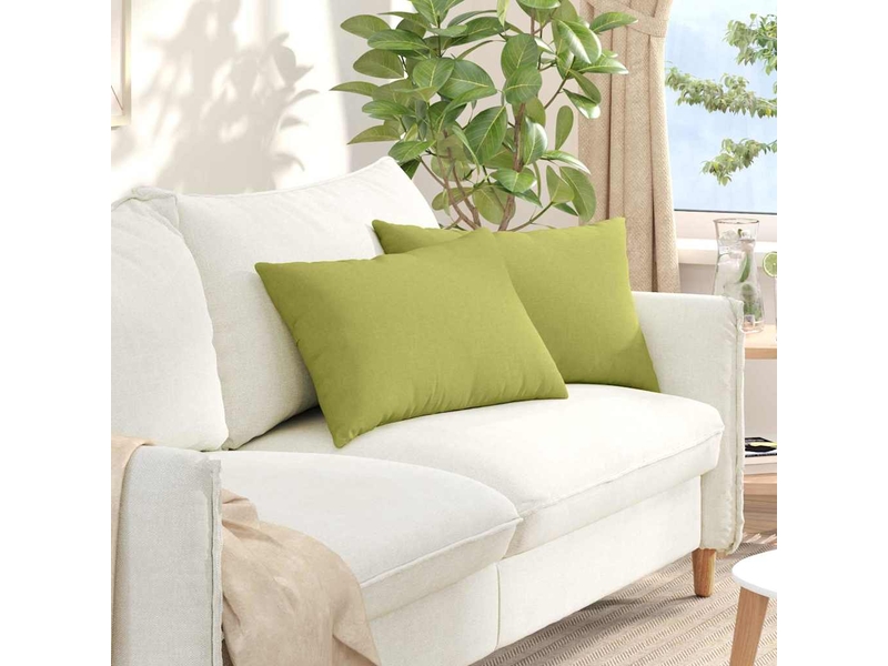  Lot de 2 coussins de canapé, coussins décoratifs tissu vert clair 60 x 40 cm cf58977  - Conforama B