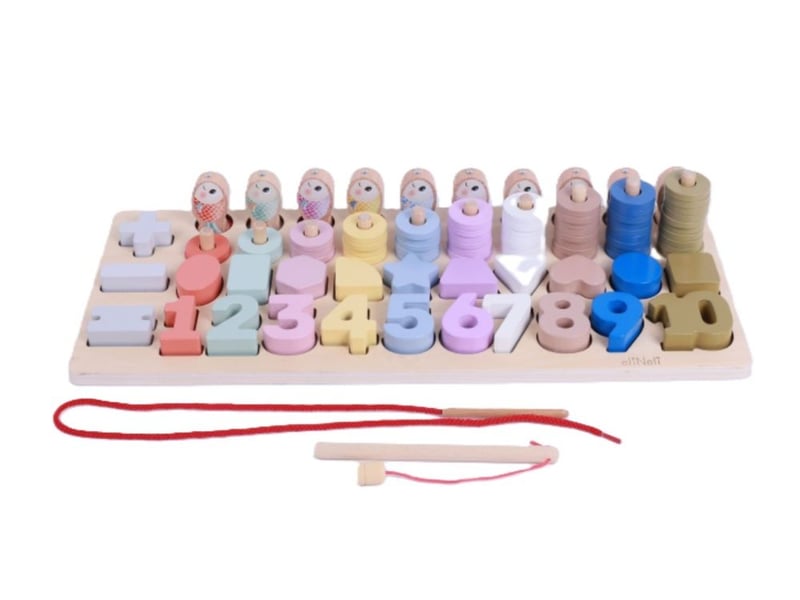 Puzzle en bois chiffres et formes EN1533 - Conforama A
