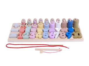 Puzzle en bois chiffres et formes