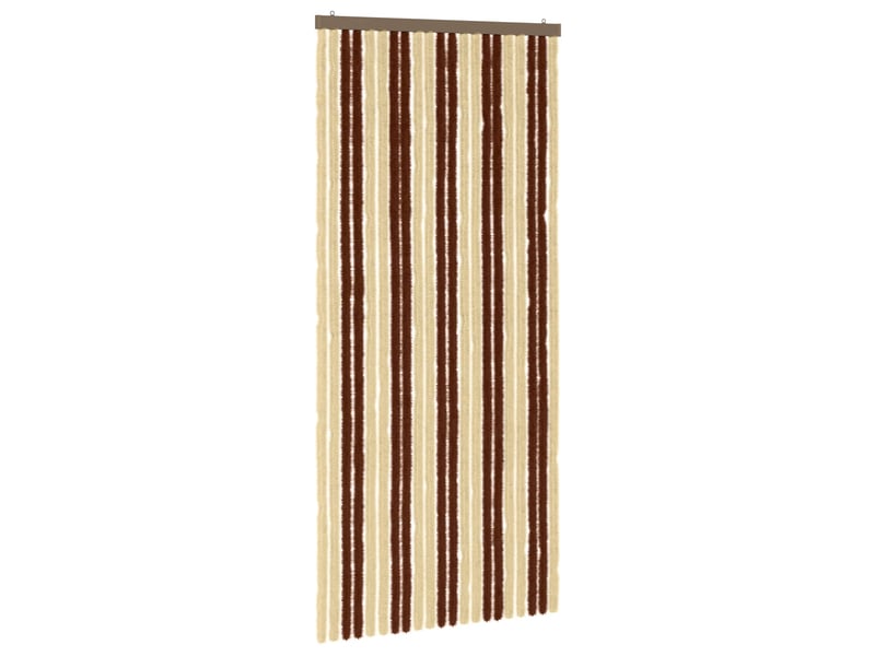 Rideau anti-insectes, moustiquaire en chenille marron et beige 90 x 200 cm cf43472  - Conforama A