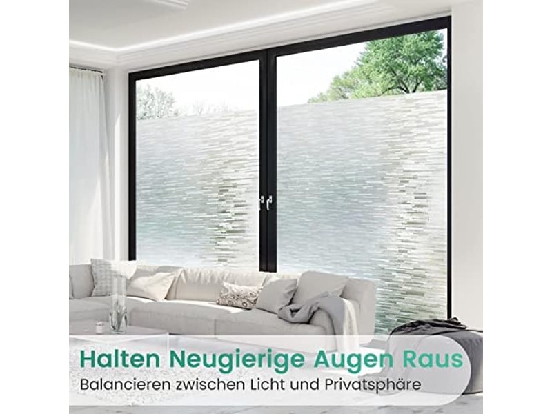  Film électrostatique pour fenêtre anti-uv et occultant – 45x200 cm, pour maison, bureau et cuisine  - Conforama B