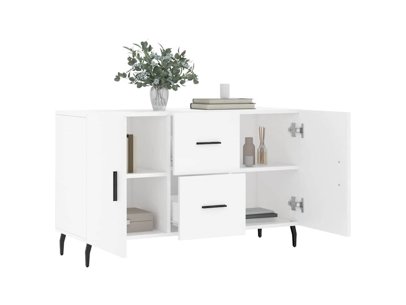 Buffet - bahut - meuble de rangement blanc 100x36x60 cm bois d'ingénierie  - Conforama D