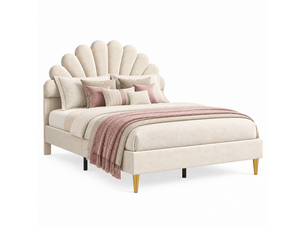 Lit 2 places 140x200 cm <strong>DAHUEN</strong> <strong></strong> coloris beige