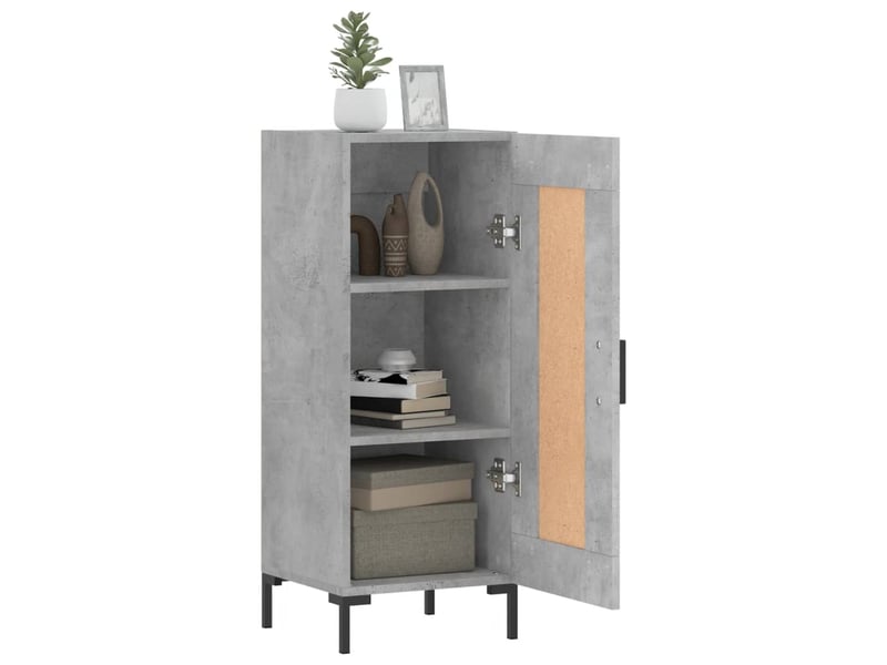  Buffet - bahut - meuble de rangement gris béton 34,5x34x90 cm bois d'ingénierie  - Conforama D