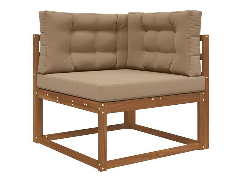  Coussin de canapé d'extérieur, coussin de chaise polyester taupe 80 x 80 cm cf54169  - Conforama C