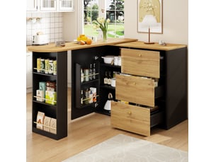 Bar coloris bicolore MEUBLIV - 138 cm