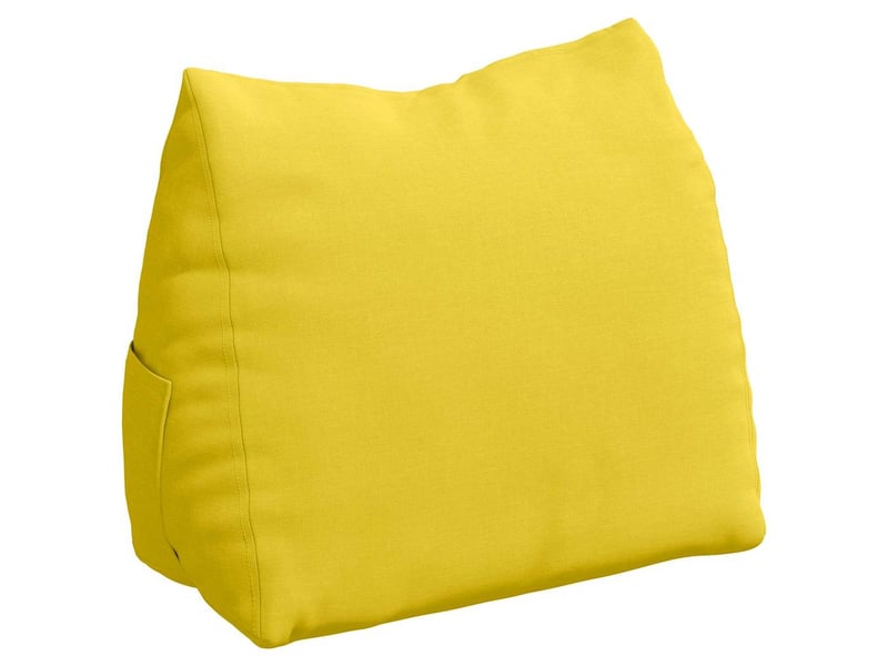 Coussin de dos, coussin de dossier jaune clair 60 x 20 x 50 cm tissu cf54788 - Conforama A
