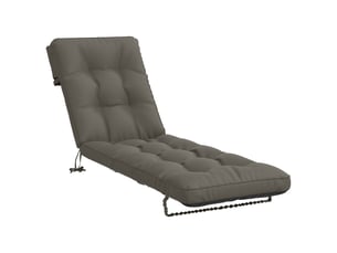 Coussin de transat, coussin pour bain de soleil vianen 100 % polyester gris 200 x 55 x 8 cm cf56306