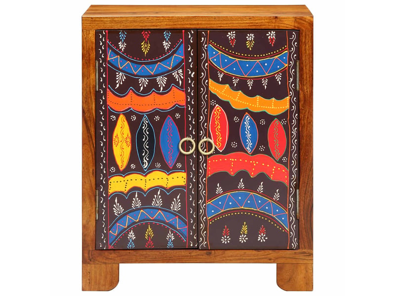  Vidaxl buffet multicolore 50x35x60 cm bois massif d'acacia  - Conforama E
