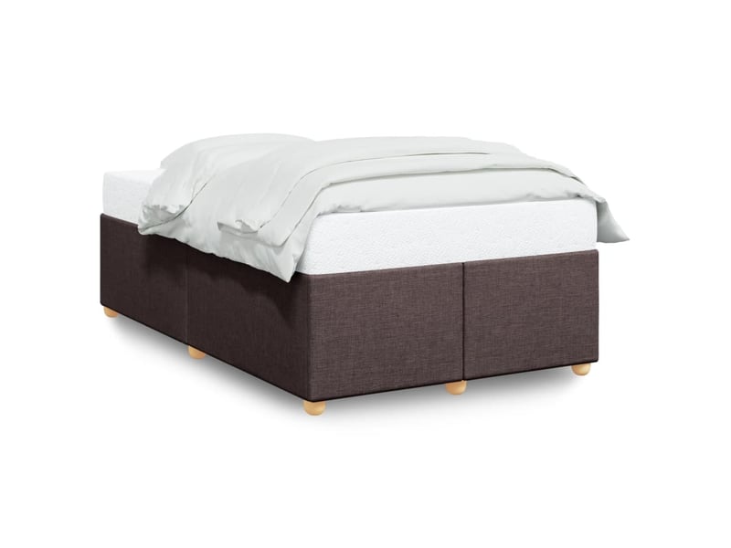  Lit double- lit adulte -  cadre de lit sans matelas marron foncé 120x190 cm tissu  - Conforama A