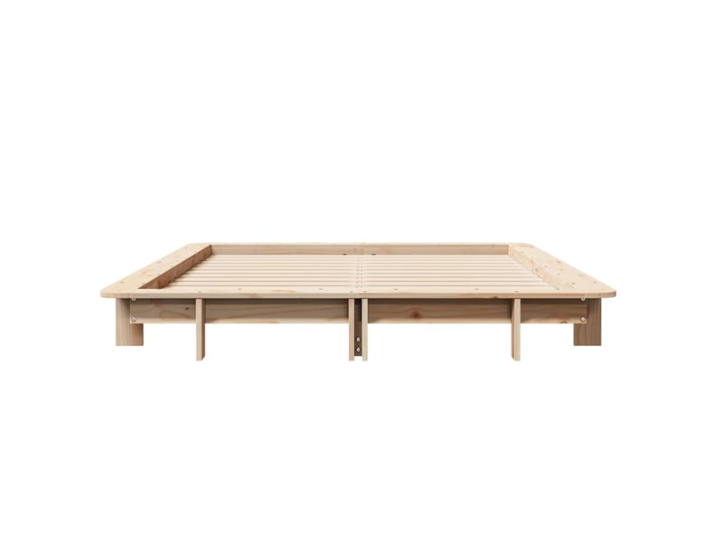  Lit double- lit adulte -  cadre de lit sans matelas 120x190 cm bois de pin massif  - Conforama C