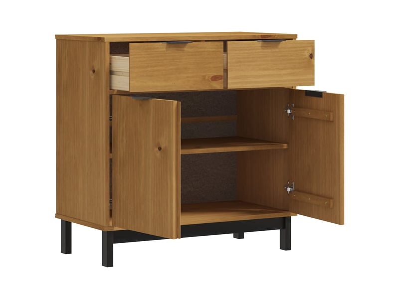  Buffet salon, buffet de rangement flam 80x40x80 cm bois massif de pin  - Conforama D