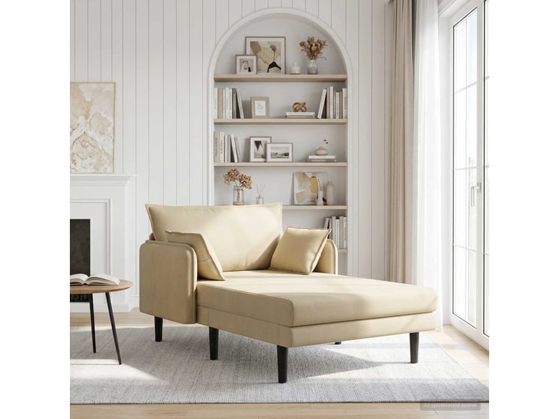Vidaxl grande méridienne vert gris tissu en velours côtelé - Conforama B