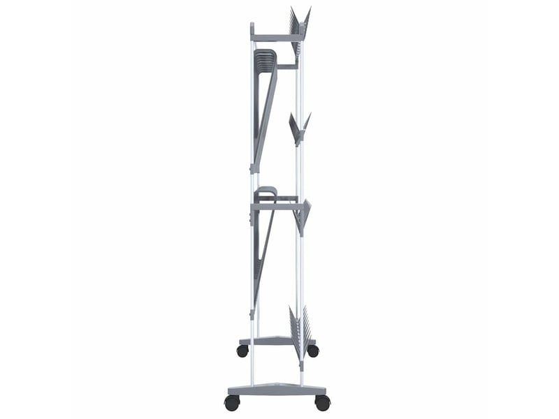  Meuble à chaussures, étagère à chaussures avec roulettes argenté 89x27x120 cm  - Conforama D