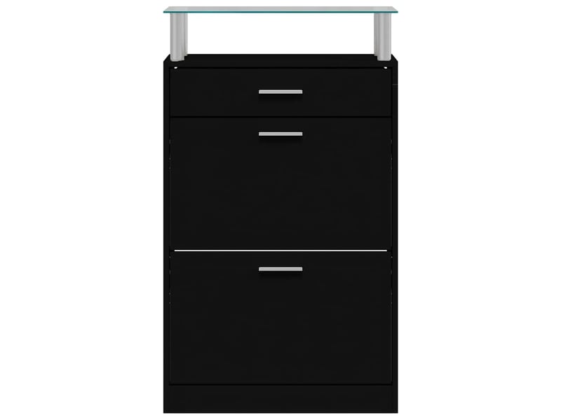  Meuble à chaussure, armoire à chaussures noir 63x24x104 cm bois d'ingénierie  - Conforama D
