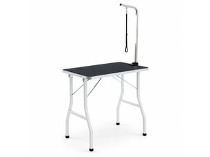 Plateforme pliable réglable 90 x 60 x 76 cm noir et blanc en acier avec bras de maintien