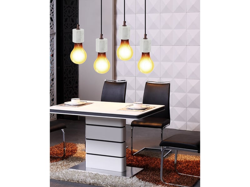  Lampe à suspension sigma ii en marbre blanc  - Conforama B