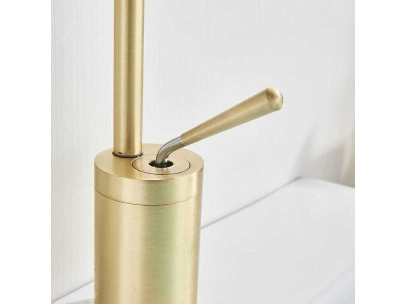  Robinet de salle de bain, robinet de lavabo en or brossé, robinet, robinet de lavabo de salle de bain avec eau chaude et froide disponible  - Conforama E