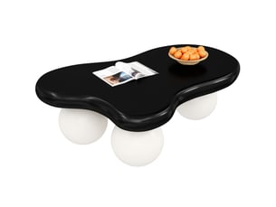 Table basse forme atypique coloris bicolore LPOSPI  - 62.5 cmx95 cm