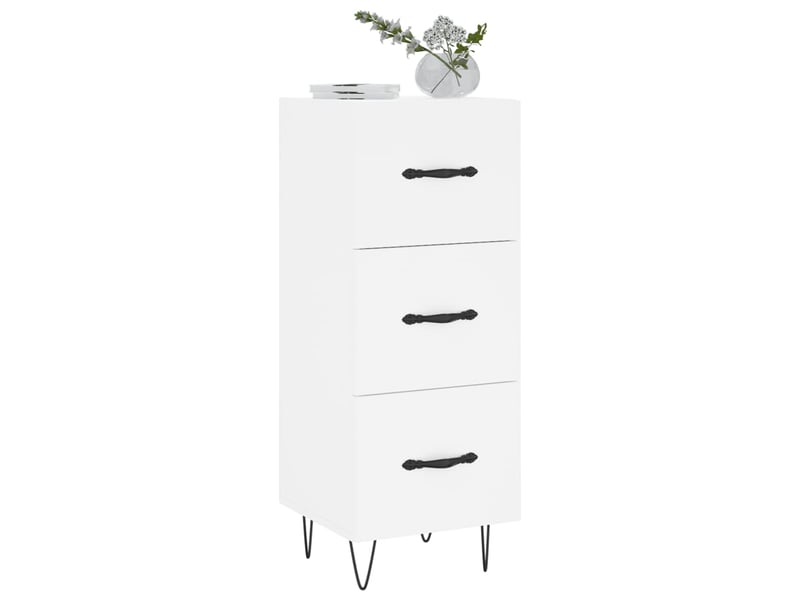  Buffet - bahut - meuble de rangement blanc 34,5x34x90 cm bois d'ingénierie  - Conforama C