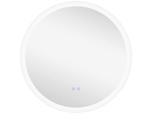 Miroir de salle de bain rond avec éclairage led 70x70cm, miroir antibuée, 3 couleurs d'éclairage, fonction mémoire, interrupteur tactile