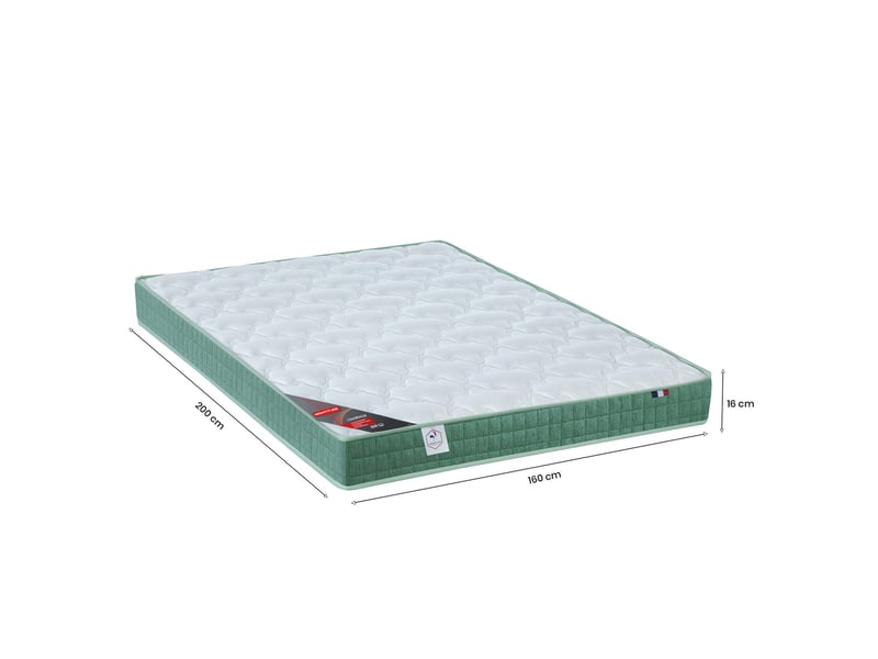 Matelas mousse + latex 160x200 cm NIGHTITUDE L'INTREPIDE - Conforama H