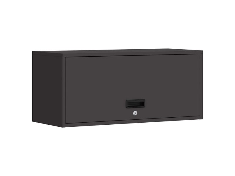  Armoire murale salon, meuble de rangement pour garage noir 80 x 33 x 35 cm  - Conforama A