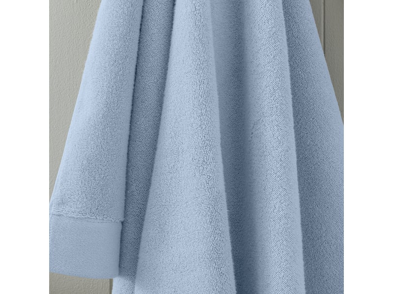 Drap de bain softy 100 x 150 cm éponge zero twist 100% coton peigné 600 gm² azur CP-DDBAINSOFTY-AZUR - Conforama E