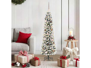 Sapin de noël artificiel, arbre de noël blanc 150 cm pvc, métal et plastique shl1178
