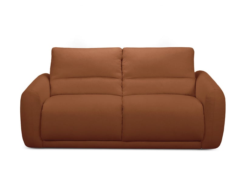  Bobochic canapé droit convertible minorque ouverture express tissu chenille orange 140x200 MINORQUE - Conforama A