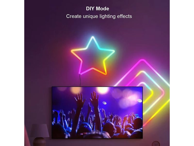  Bande lumineuse néon 3 m, led flexible à intensité variable 220 v avec contrôle par application, télécomm  - Conforama C