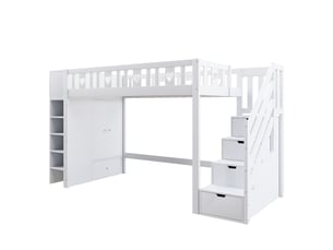 Lit mezzanine 90x200 cm coloris blanc