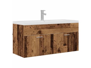 Armoire de salle de bain, cabinet de salle de bain bois ancien 100 x 38,5 x 46 cm cf65052
