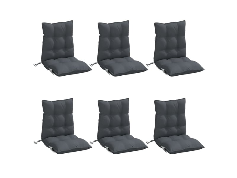 Lot de 6 coussins d'extérieur, coussins de chaise anthracite 100 x 50 x 7 cm aucun cf56429 - Conforama C