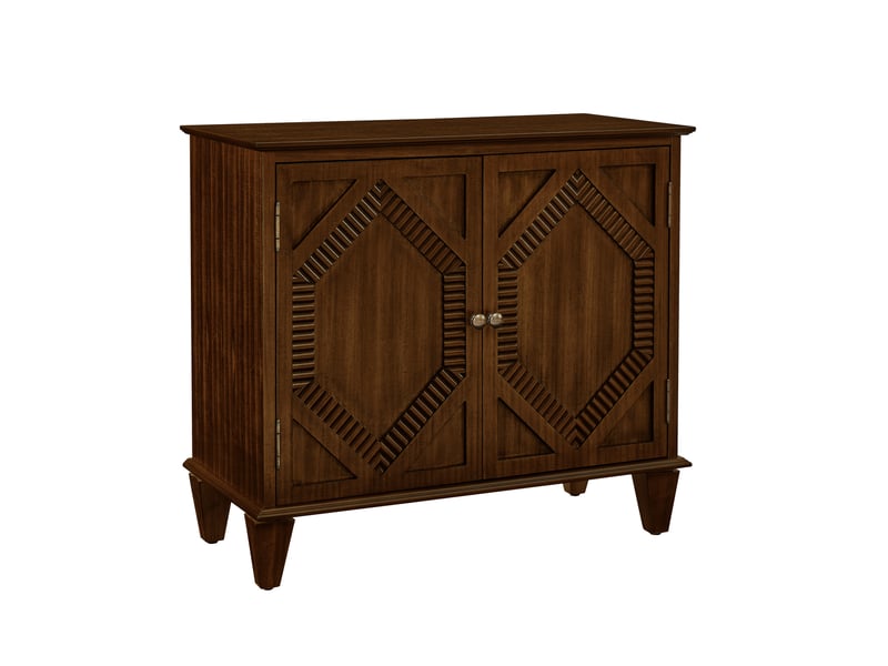 Buffet 96.52x47.96x21.29 cm avec étagère réglable en bois et mdf coloris noyer - Conforama A